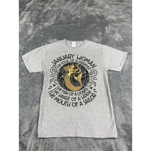 Fruit of the Loom Tops - Fruit Of The Loom January Woman Women's T-Shirt Size Small Heathered Gray